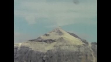 marmolada, Italy January 1960 : cable car in the Marmolada mountains in the 1960s
