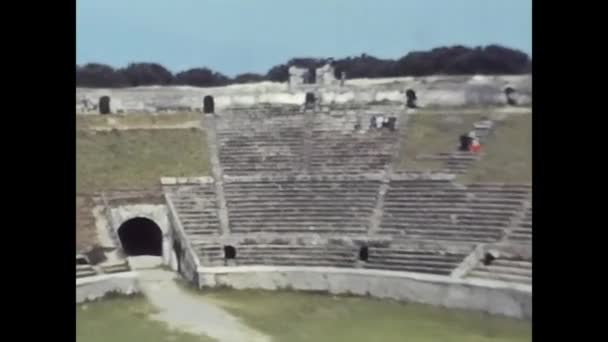 Naples Italia Mei 1950 Penggalian Arkeologi Dan Berbagai Struktur Sejarah — Stok Video