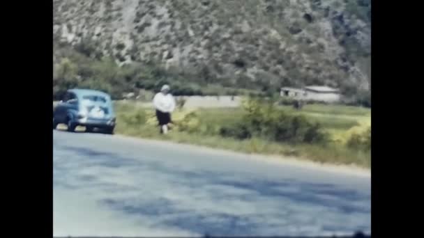 폼페이 율리우스력있는 1960 대행진 점심때 점심때 사람들은 우아하게 입었다 — 비디오