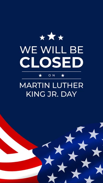 Martin Luther King Day Design Flag Background Happy Mlk Day —  Vetores de Stock