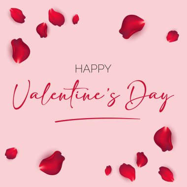 Sevgililer Günü el yazısı konsepti. Beyaz arka planda Sevgililer Günü afişi.