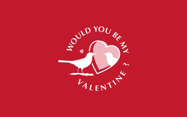Glad Alla Hjärtans Dag Banner Skulle Vara Min Valentine — Stock vektor