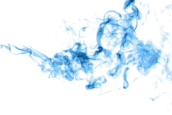 Humo Azul Sobre Fondo Blanco — Foto de Stock