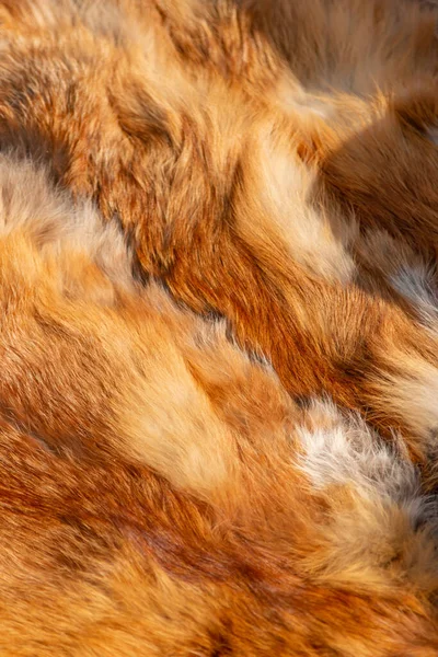 天然の生姜素材動物性毛皮 — ストック写真