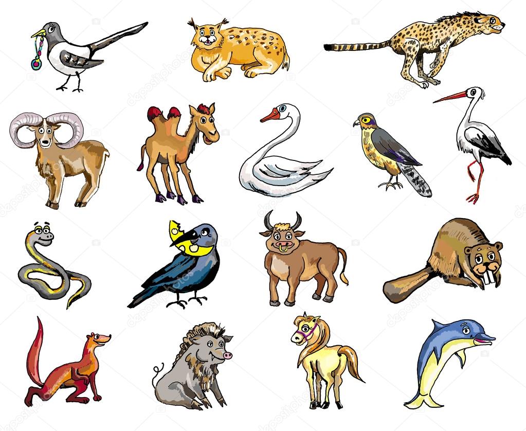 draw animals collage