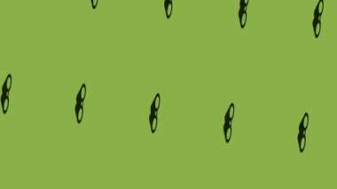 Yeşil arkaplanda dönen dürbün simgesinin canlandırması