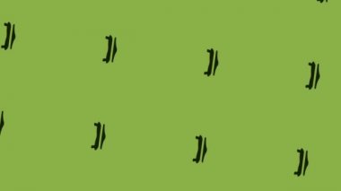 yeşil arkaplanda siyah bikini bikini bikini ikonu canlandırması