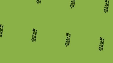 Yeşil arkaplanda dönen kitaplık simgesinin canlandırması