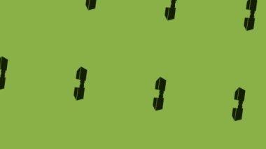 yeşil arkaplanda birleştirilmiş paket simgesi canlandırması