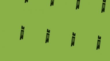 Yeşil arkaplanda dönen biniş kartı simgesi canlandırması