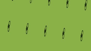 Dürbün simgesi canlandırması yeşil arkaplanda dönüyor