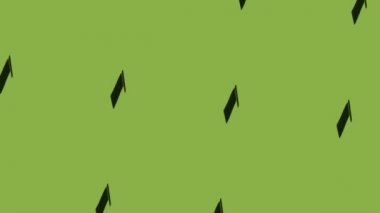 yeşil arkaplanda dönen siyah bayrak simgesi canlandırması