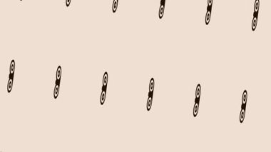 ışık pastel arkaplan üzerinde dönen dürbün simgesinin canlandırması