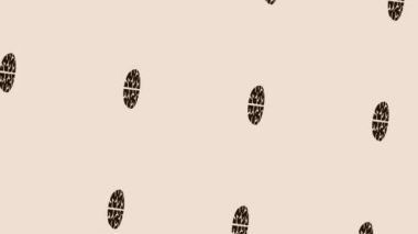 Işık pastel arka planda dönen insan beyin simgesi canlandırması