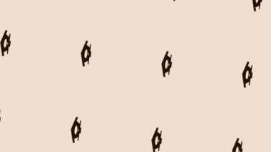 Işık pastel arka planda dönen kuş evi simgesinin canlandırması