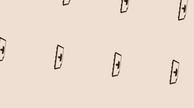 Işık pastel arka planda dönen doğum günü hatırlatıcı simgesinin canlandırması