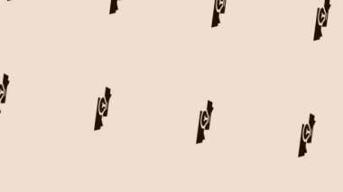 ışık pastel arka planda dönen ampul simgesinin canlandırması 