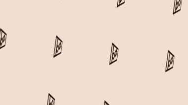 dönen cam ve buz küpleri ışık pastel arka planda simge canlandırması 