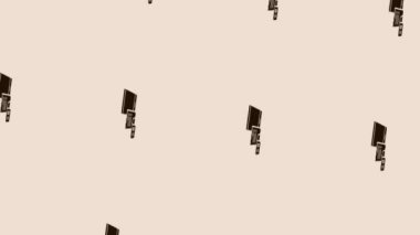 ışık pastel arka planda dönen gaga simgesinin canlandırması 