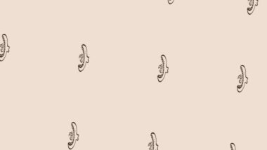 ışık pastel arka planda dönen canavar simgesinin animasyonu 