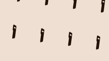 Işık pastel arka planda dönen siyah dizin simgesinin canlandırması 