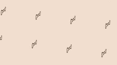 ışık pastel arka planda dönen kemik simgesinin canlandırması 