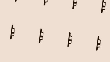 Işık pastel arka planda dönen ATM ve kredi kartı simgesinin canlandırması 