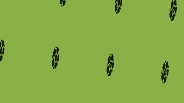 Spinning Football Icon Animation Auf Grünem Hintergrund — Stockvideo