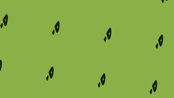 Blood Drops Sign Icon Animation Green Background — Stock Video