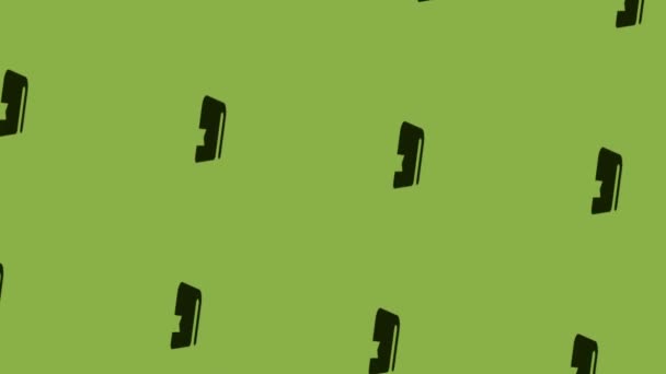 Animation Des Rotierenden Buchsymbols Auf Grünem Hintergrund — Stockvideo