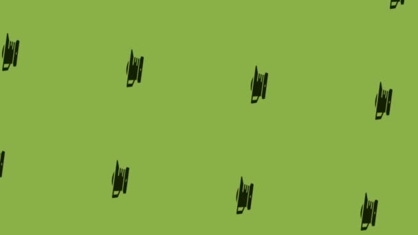 Animación Del Icono Licuadora Girando Sobre Fondo Verde — Vídeos de Stock