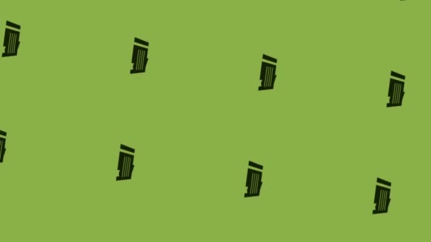 Cuaderno Giratorio Con Animación Icono Marcador Sobre Fondo Verde — Vídeo de stock