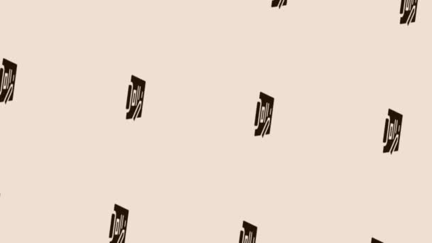 Анимация Иконки Контракта Вращения Светлом Пастельном Фоне — стоковое видео