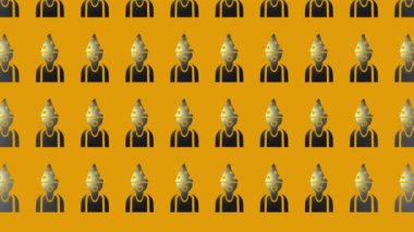 Sarı şapkalı astrolog, sarı renkli ikon animasyonu.