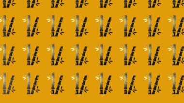 Sarı üzerine bambu simgesi animasyonu