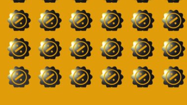 Sarı üzerinde siyah indirimli logo canlandırması