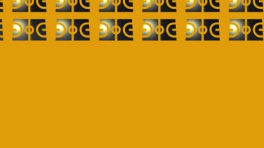 Basketbol sahası ikonu sarı üzerine canlandırma