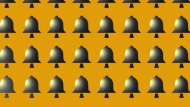 Sarı üzerine siyah çan simgesinin canlandırması