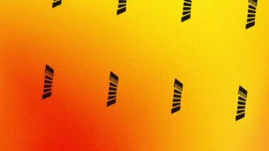 Turuncu ve sarı üzerinde dönen akordeon simgesi canlandırması