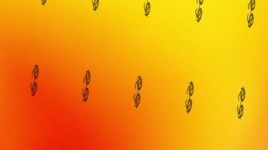 Turuncu ve sarı renkte dönen güneş gözlüğü simgesi canlandırması