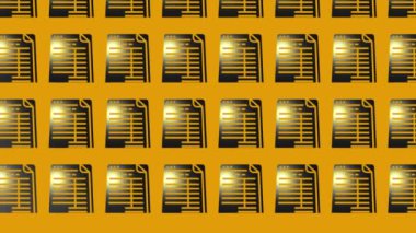 Sarı üzerine gazete simgesinin canlandırması