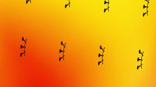 Спінінг Акупунктури Іконка Анімації Помаранчевому Жовтому — стокове відео