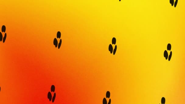 Animacja Ikony Wirującej Fasoli Pomarańczowym Żółtym — Wideo stockowe