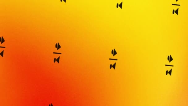 Анимация Иконки Унисекс Унисекс Оранжевом Желтом — стоковое видео