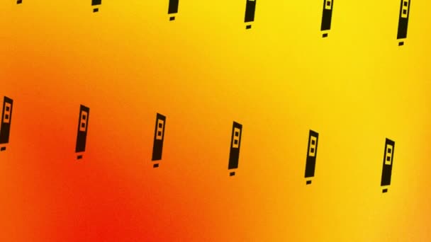 Obracające Się Dwie Trzecie Naładowanej Ikony Baterii Pomarańczowo Żółtym — Wideo stockowe