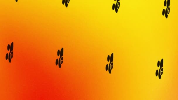 Вращение Добавить Персону Иконка Анимации Оранжевый Желтый — стоковое видео