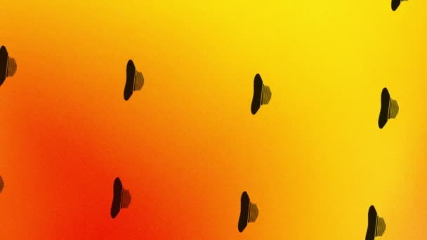 Анимация Иконки Вращающегося Импланта Оранжевом Желтом — стоковое видео