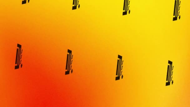 Анімація Піктограм Кондиціонера Обертання Помаранчевому Жовтому — стокове відео