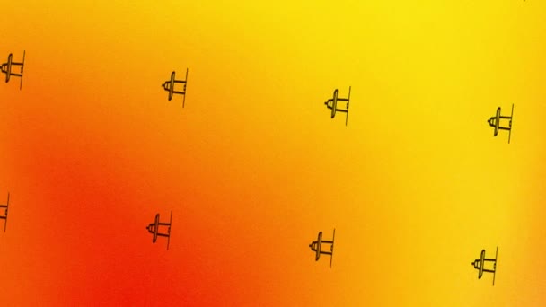 Animace Točícího Majáku Oranžové Žluté — Stock video