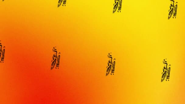 Draaiende Engel Pictogram Animatie Oranje Geel — Stockvideo